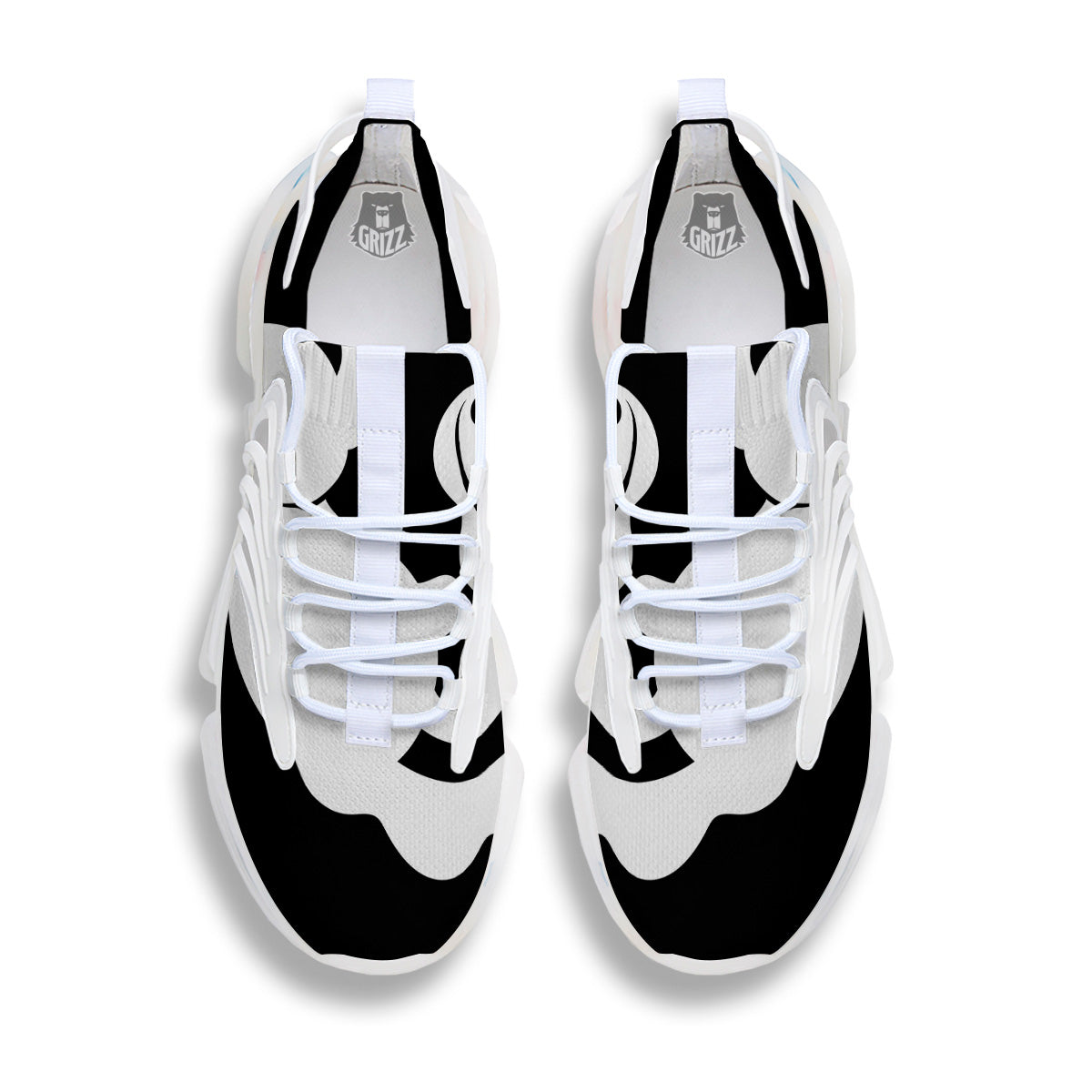 Axolotl White And Black Print White Gym Shoes-grizzshop