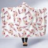 Axolotl White Pattern Print Hooded Blanket-grizzshop