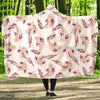 Axolotl White Pattern Print Hooded Blanket-grizzshop