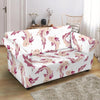 Axolotl White Pattern Print Loveseat Cover-grizzshop