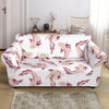 Axolotl White Pattern Print Loveseat Cover-grizzshop