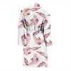 Axolotl White Pattern Print Men Long Robe-grizzshop