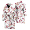 Axolotl White Pattern Print Men Long Robe-grizzshop