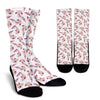 Axolotl White Pattern Print Unisex Crew Socks-grizzshop