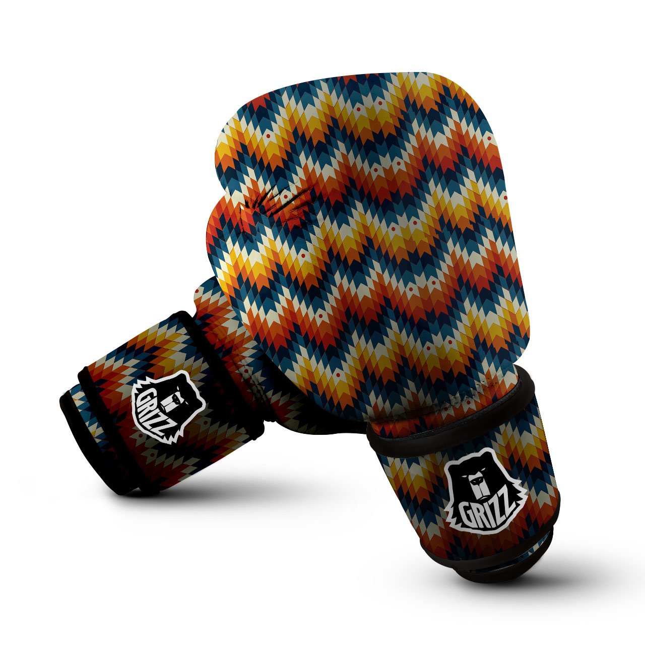 Aztec American Print Pattern Boxing Gloves-grizzshop