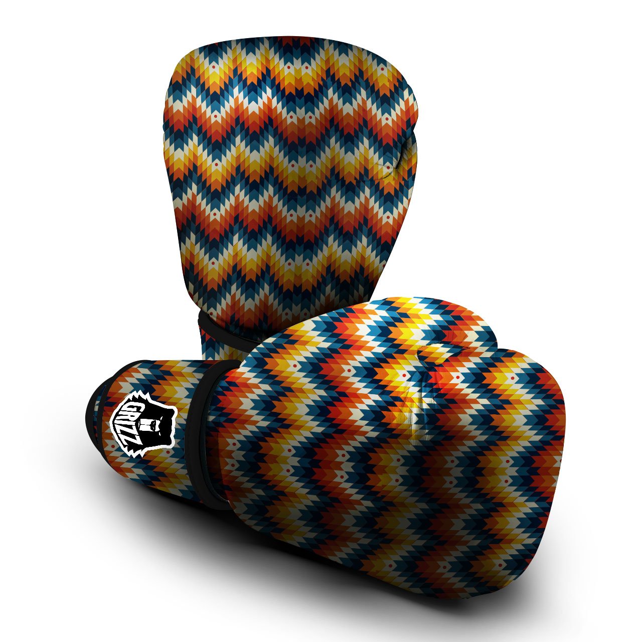 Aztec American Print Pattern Boxing Gloves-grizzshop