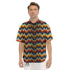 Aztec American Print Pattern Men's Short Sleeve Shirts-grizzshop