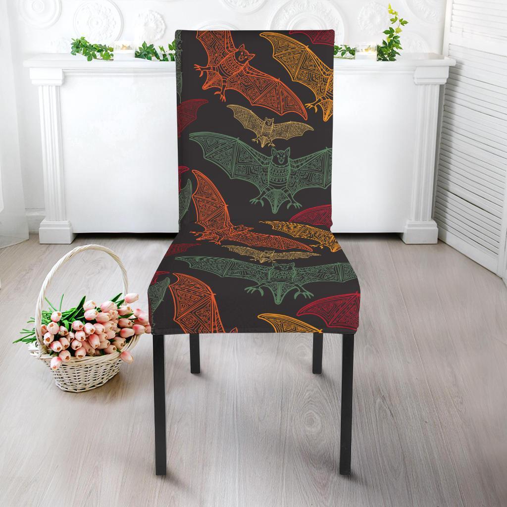 Aztec Bat Halloween Pattern Print Chair Cover-grizzshop