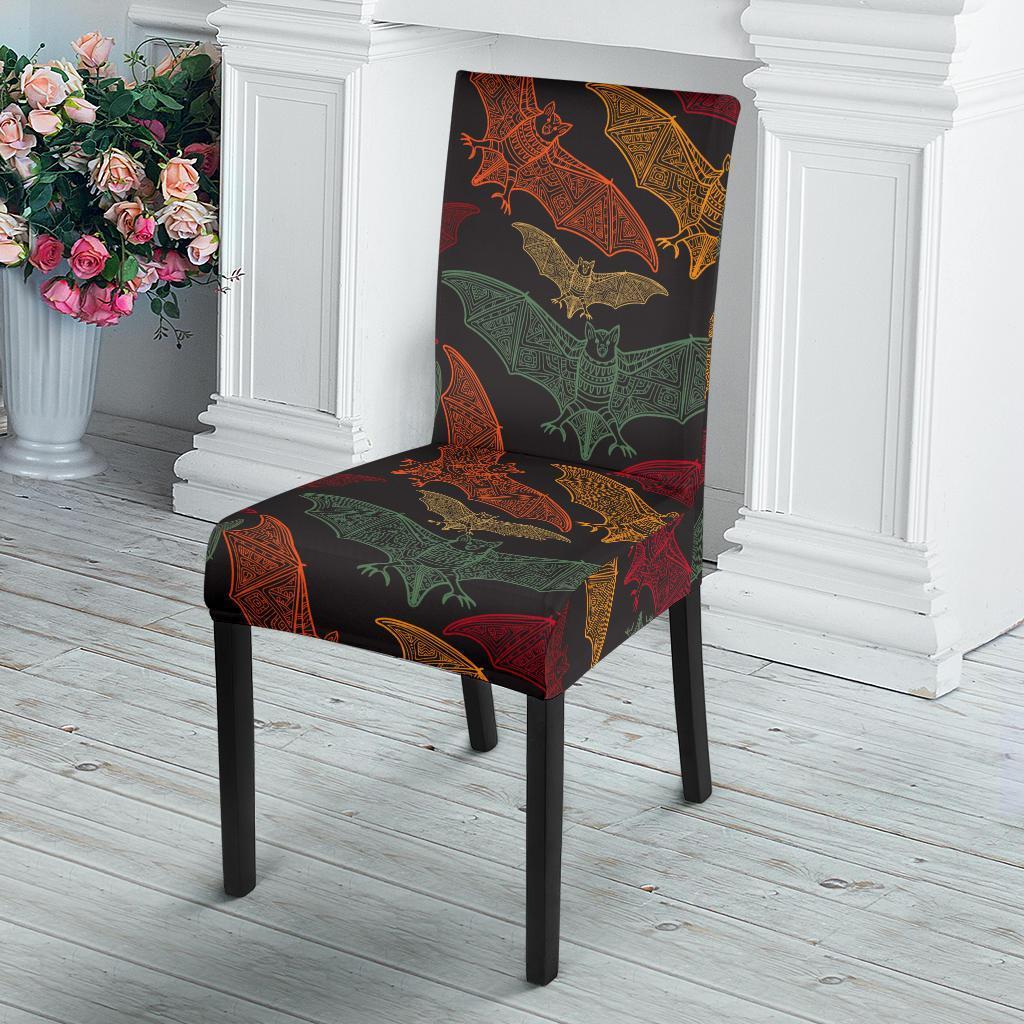 Aztec Bat Halloween Pattern Print Chair Cover-grizzshop