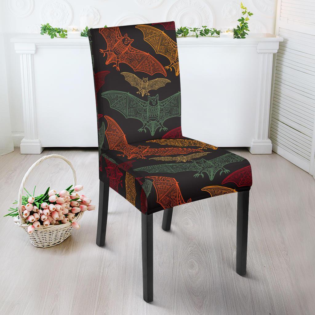 Aztec Bat Halloween Pattern Print Chair Cover-grizzshop