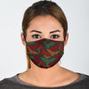 Aztec Bat Halloween Pattern Print Face Mask-grizzshop