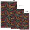 Aztec Bat Halloween Pattern Print Floor Mat-grizzshop