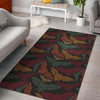 Aztec Bat Halloween Pattern Print Floor Mat-grizzshop