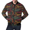 Aztec Bat Halloween Pattern Print Men's Bomber Jacket-grizzshop