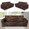 Aztec Bat Halloween Pattern Print Sofa Covers-grizzshop