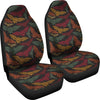 Aztec Bat Halloween Pattern Print Universal Fit Car Seat Cover-grizzshop