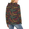 Aztec Bat Halloween Pattern Print Women Pullover Hoodie-grizzshop