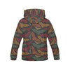 Aztec Bat Halloween Pattern Print Women Pullover Hoodie-grizzshop