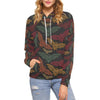 Aztec Bat Halloween Pattern Print Women Pullover Hoodie-grizzshop