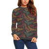 Aztec Bat Halloween Pattern Print Women's Sweatshirt-grizzshop