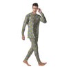 Aztec Bison Print Pattern Men's Pajamas-grizzshop