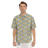 Aztec Bison Print Pattern Men's Short Sleeve Shirts-grizzshop