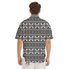 Aztec Black Ethnic Print Pattern Men's Short Sleeve Shirts-grizzshop