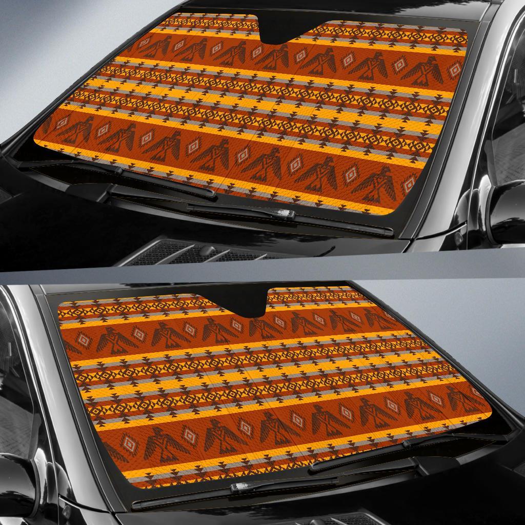 Aztec Eagle Pattern Print Car Sun Shade-grizzshop