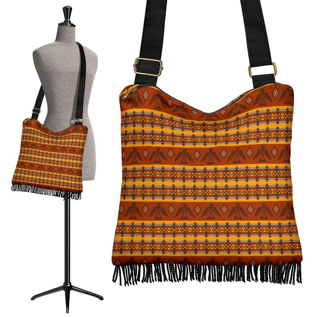 Aztec Eagle Pattern Print Crossbody bags-grizzshop