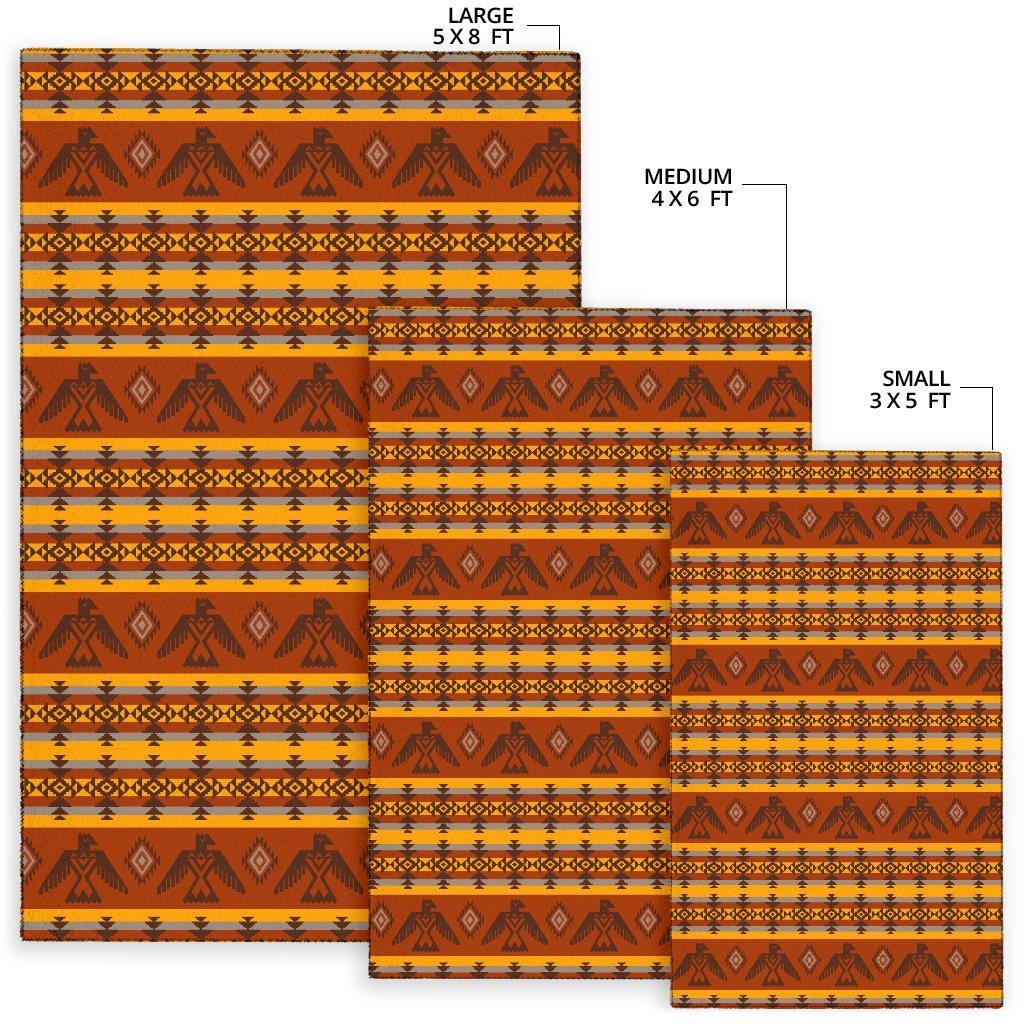 Aztec Eagle Pattern Print Floor Mat-grizzshop