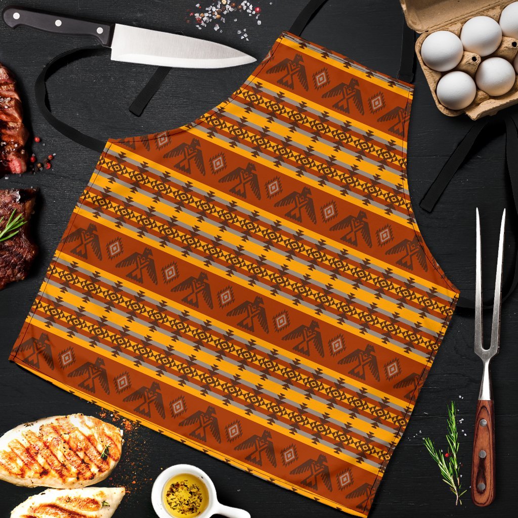 Aztec Eagle Pattern Print Men's Apron-grizzshop