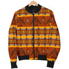 Aztec Eagle Pattern Print Men's Bomber Jacket-grizzshop