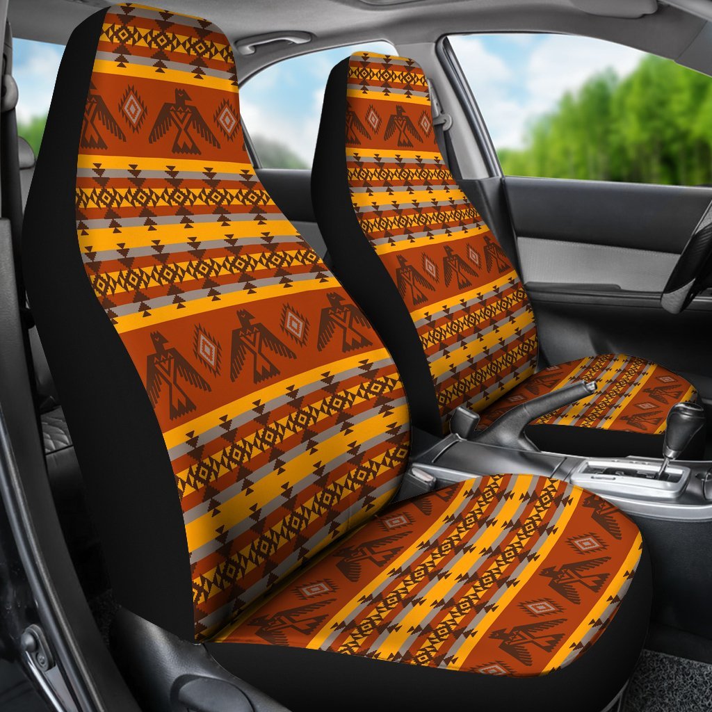 Aztec Eagle Pattern Print Universal Fit Car Seat Covers-grizzshop