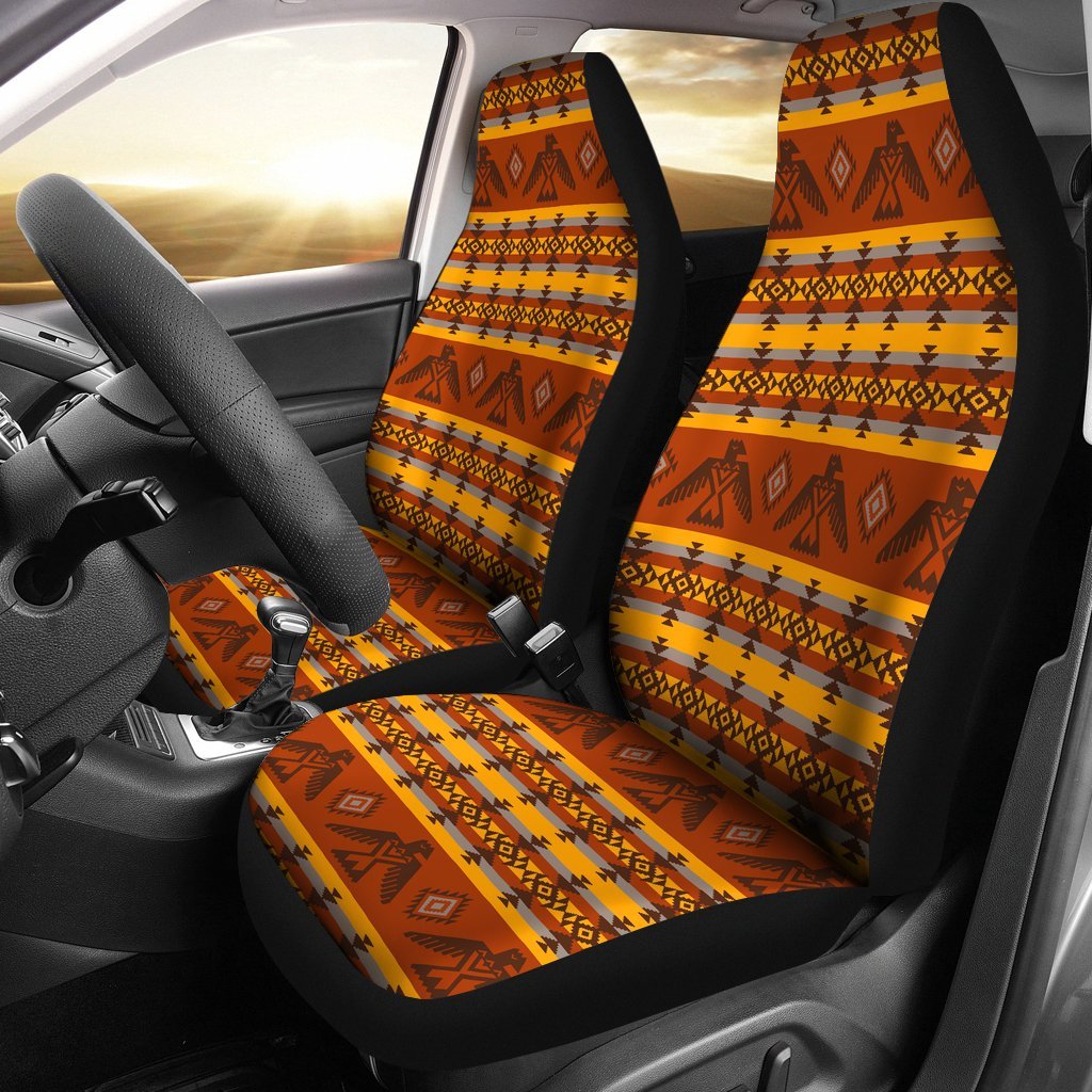 Aztec Eagle Pattern Print Universal Fit Car Seat Covers-grizzshop