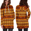 Aztec Eagle Pattern Print Women Hoodie Dress-grizzshop