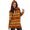 Aztec Eagle Pattern Print Women Hoodie Dress-grizzshop