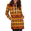 Aztec Eagle Pattern Print Women Hoodie Dress-grizzshop