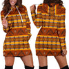 Aztec Eagle Pattern Print Women Hoodie Dress-grizzshop