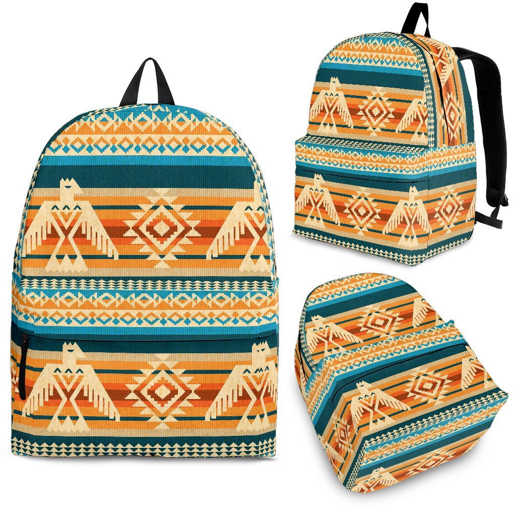 Aztec Eagle Print Pattern Backpack-grizzshop