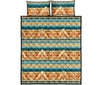 Aztec Eagle Print Pattern Bed Set Quilt-grizzshop