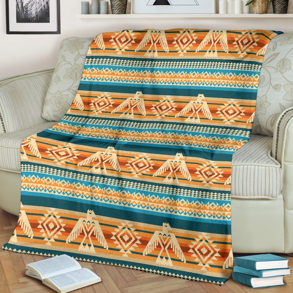 Aztec Eagle Print Pattern Blanket-grizzshop