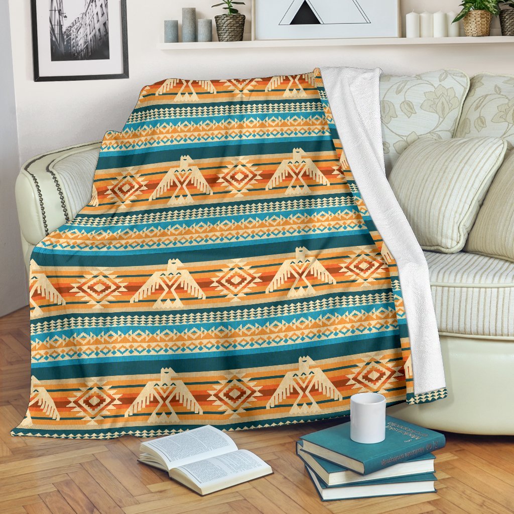 Aztec Eagle Print Pattern Blanket-grizzshop