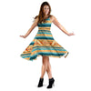 Aztec Eagle Print Pattern Dress-grizzshop