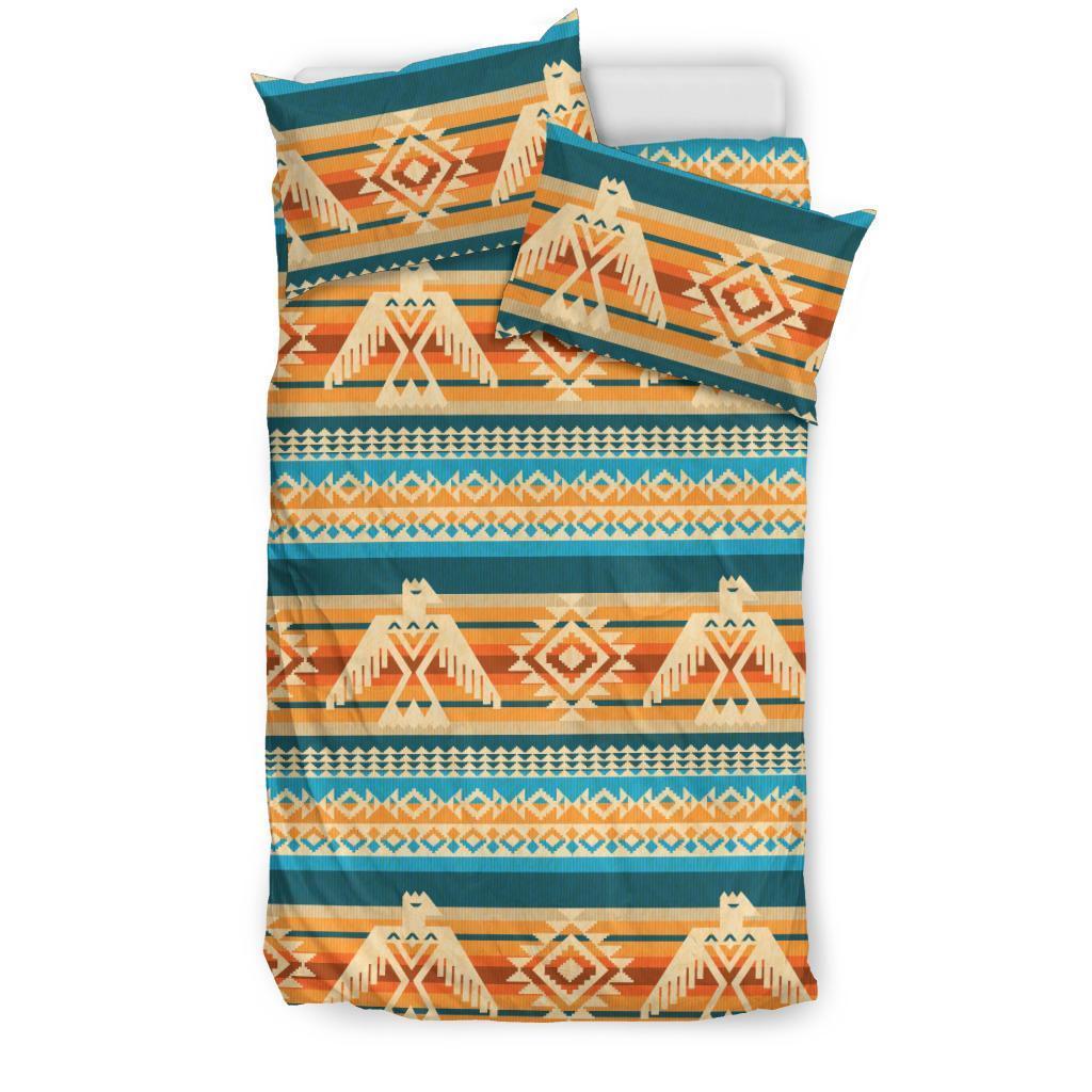 Aztec Eagle Print Pattern Duvet Cover Bedding Set-grizzshop