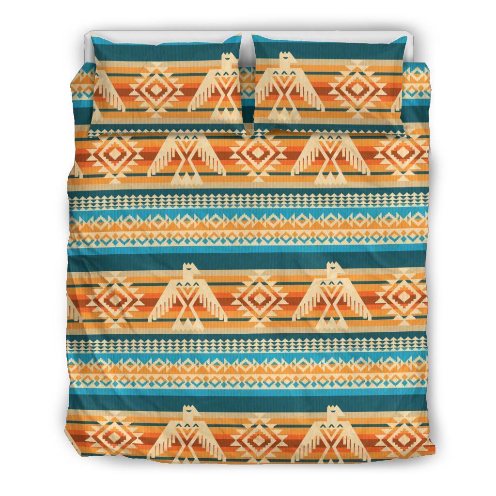 Aztec Eagle Print Pattern Duvet Cover Bedding Set-grizzshop