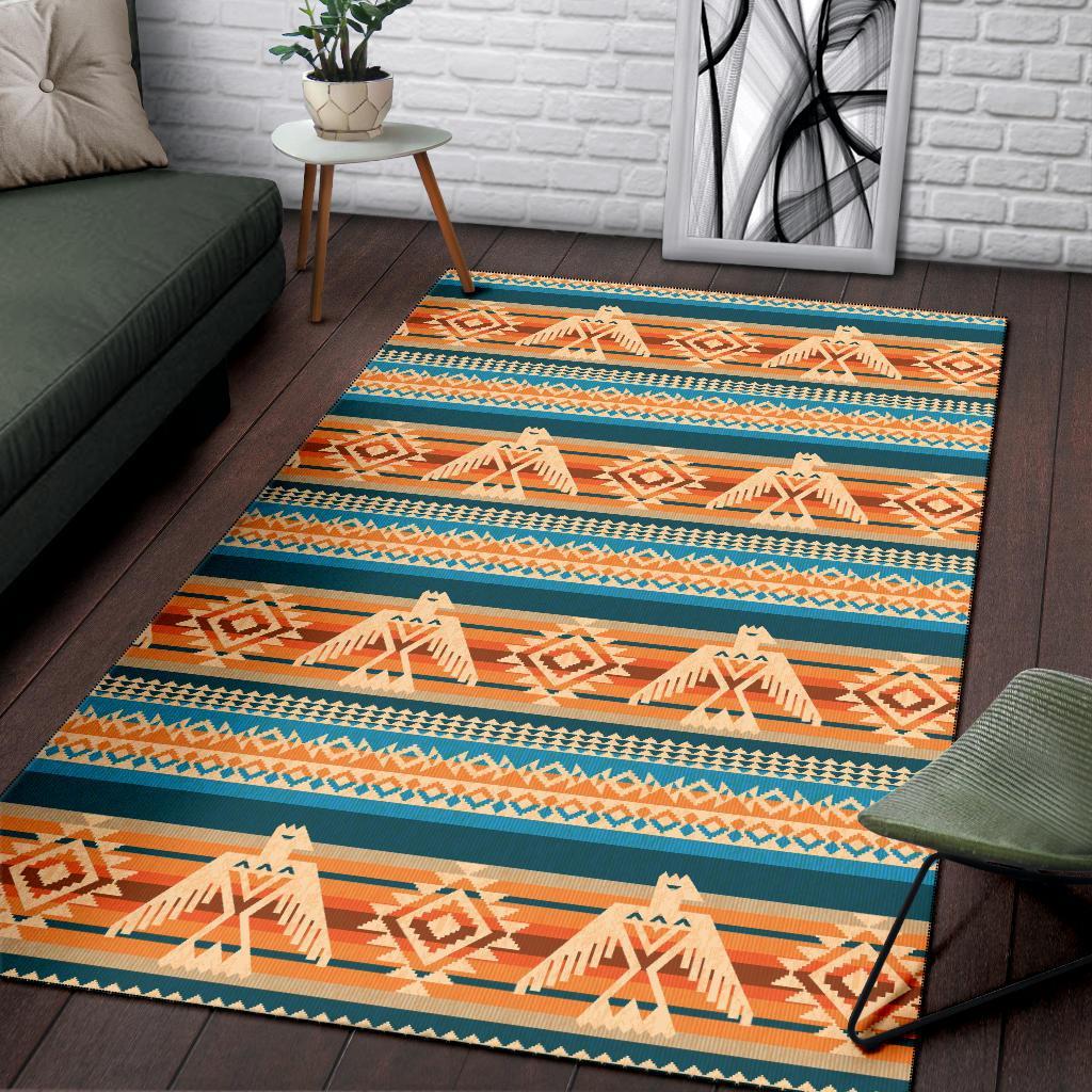 Aztec Eagle Print Pattern Floor Mat-grizzshop