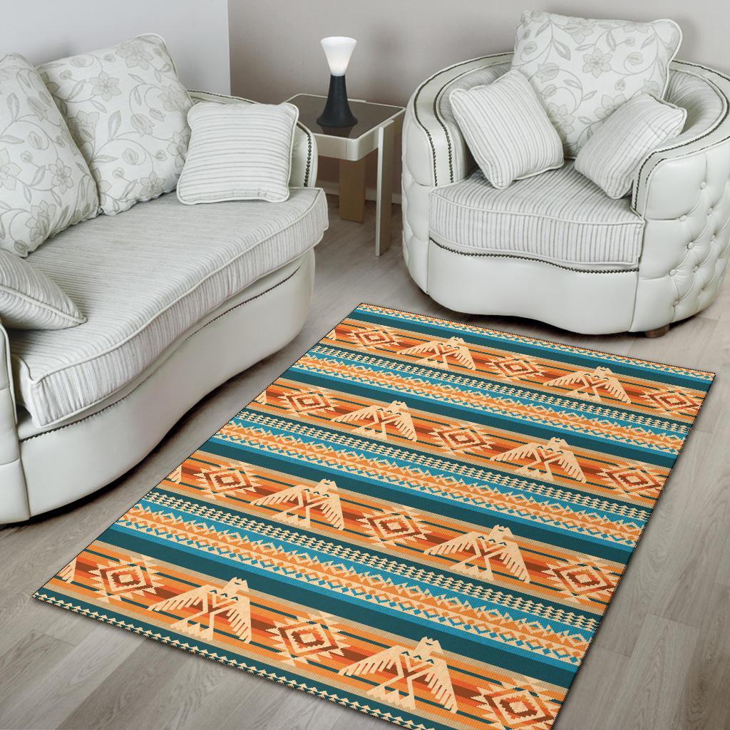 Aztec Eagle Print Pattern Floor Mat-grizzshop