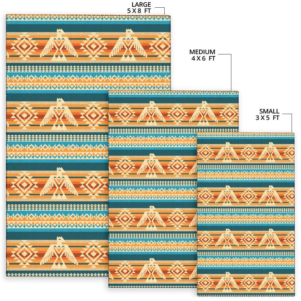 Aztec Eagle Print Pattern Floor Mat-grizzshop