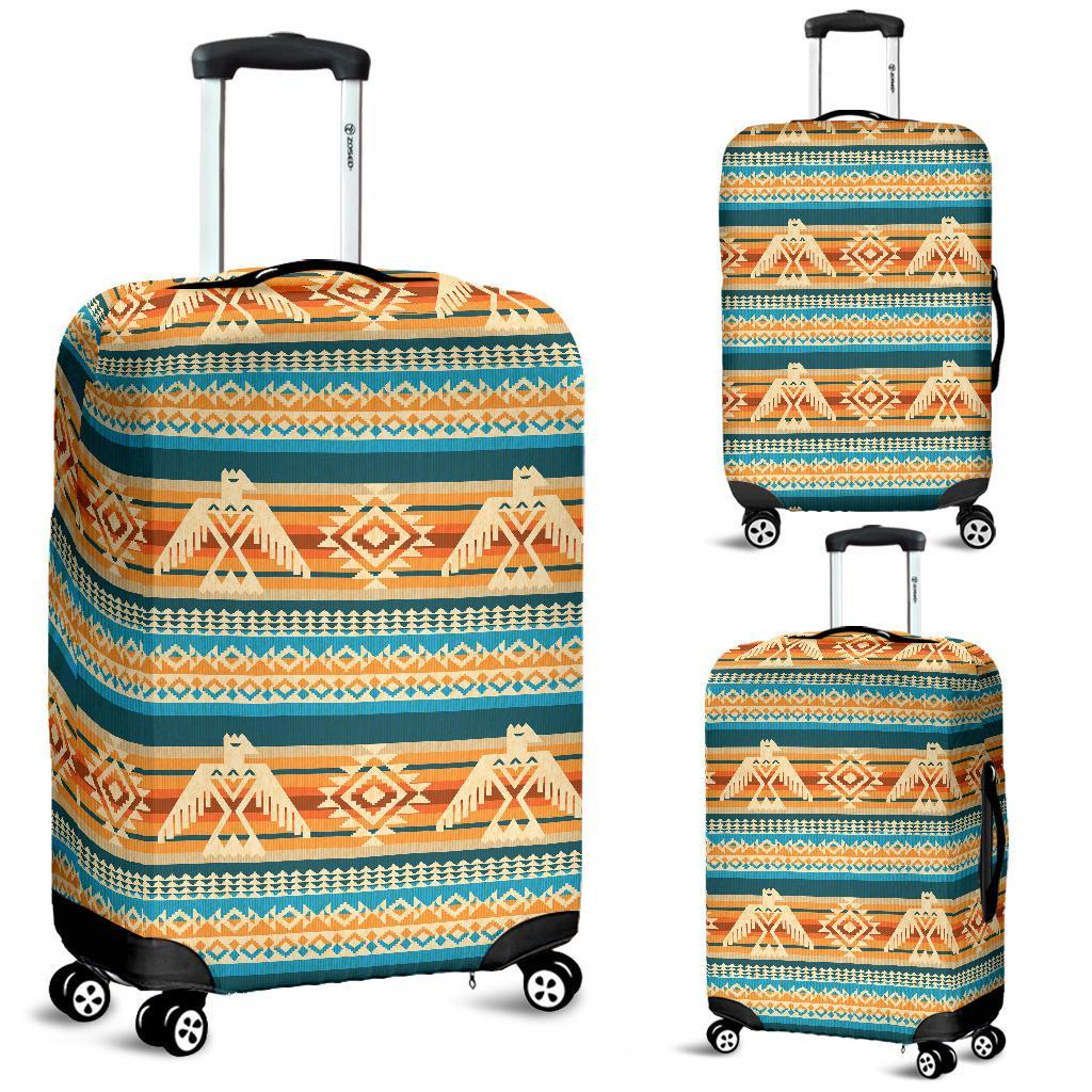 Aztec Eagle Print Pattern Luggage Cover Protector-grizzshop