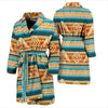 Aztec Eagle Print Pattern Men Long Robe-grizzshop